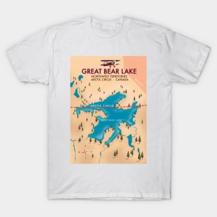 Great Bear Lake Canada Map T-Shirt